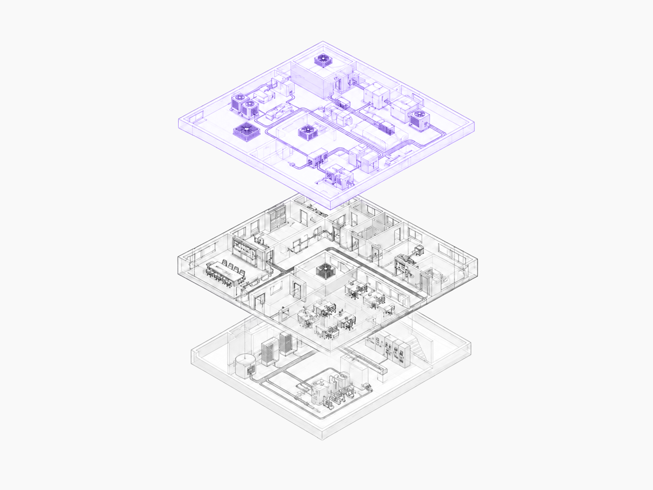 Environmental modeling — facility model with the top layer highlighted